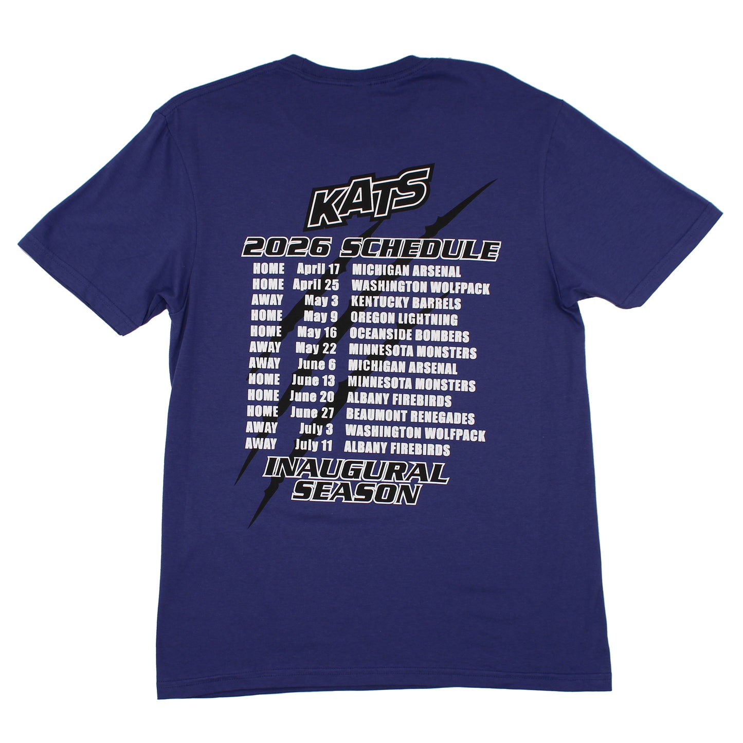 2026 Kats Schedule Tee (Metro Blue)
