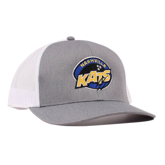 Kool Kat logo - Embroidered Cap (Grey/White)